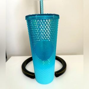 Starbucks 2023 Studded Blue Ombré Iridescent Tumbler